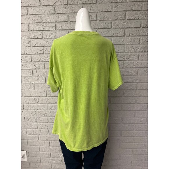 Nirvana Women Green Distressed  Short Sleeve T-Shirt Size M - Picture 2 of 7